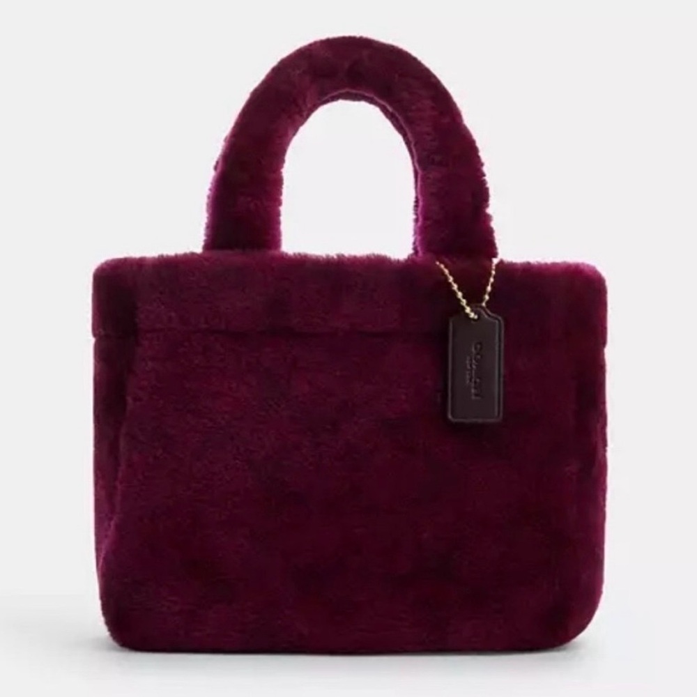 Coach Shearling Tote Bag